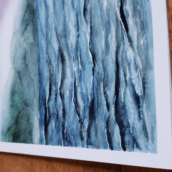 Cathy Zhang Easy Sunday Club Art "Whale Watching" 8" x 10" Watercolor - Picture 4 of 7